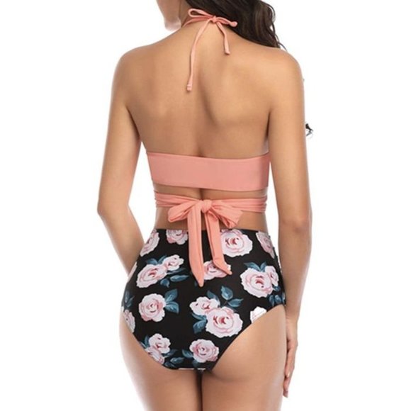 BeachQueen Halter High Waisted Wrap Bikini Set S - Picture 7 of 7